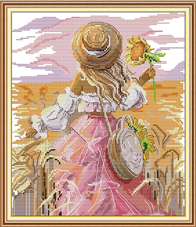 Křížková výšivka Sada kanva mulina