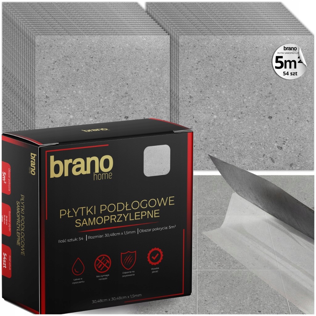 Samolepící vinylové dlaždice 5 m2 Gres Teraco Beton Panele Kafle Parket