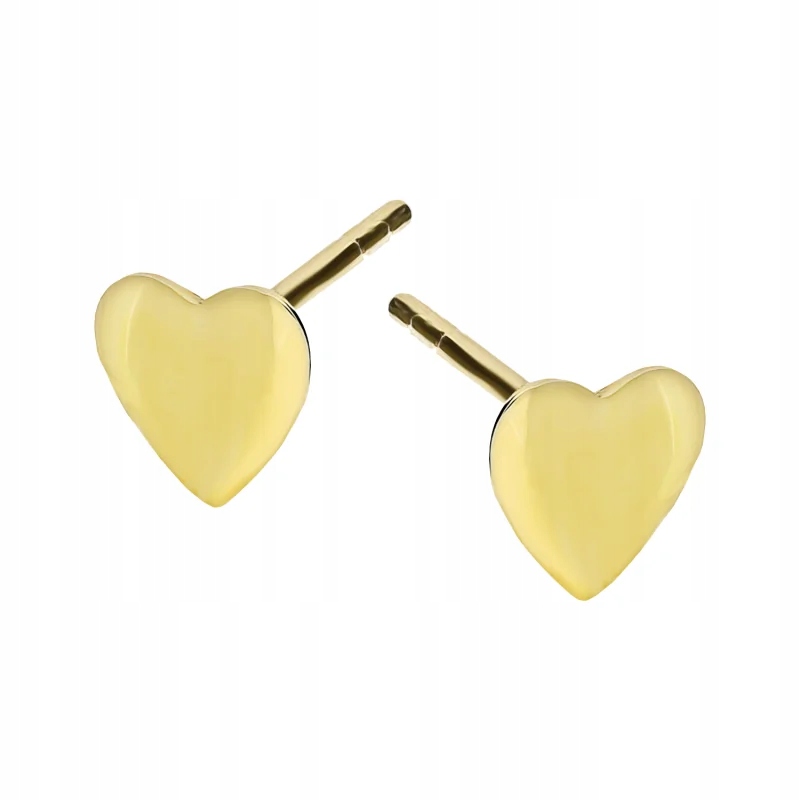 náušnice zlaté 585 lesklé jemné a hladké srdíčka jsou ideálním dárek