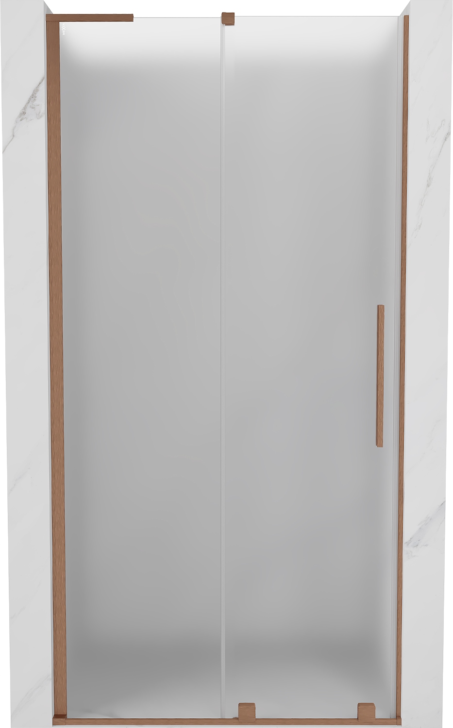 Mexen Velar L 90 cm sprchové dveře, mráz, kartáčovaná měď