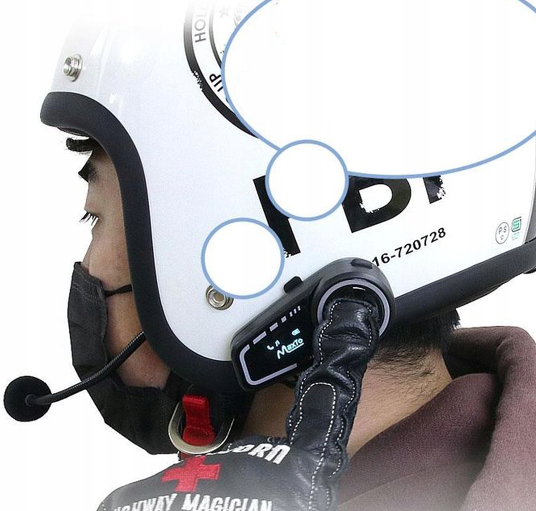 Interkom Bluetooth MaxTo M2C DO 6 KASKOW LCD Additional Elements USB cable assembly kit