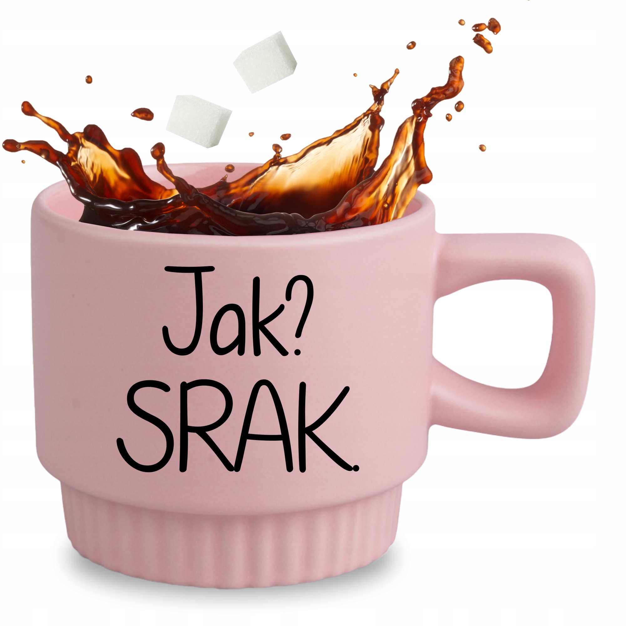 Riflovaný Hrnček Ružový Ideálny Darček Do Práce Jako? Srak Darček Zábavný