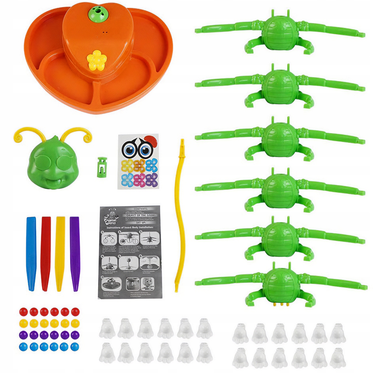 GRA ZRĘCZNOŚCIOWA TAŃCZĄCA STONOGA GĄSIENICA ROBACZEK SPADAJĄCE KULKI Płeć chłopcy dziewczynki