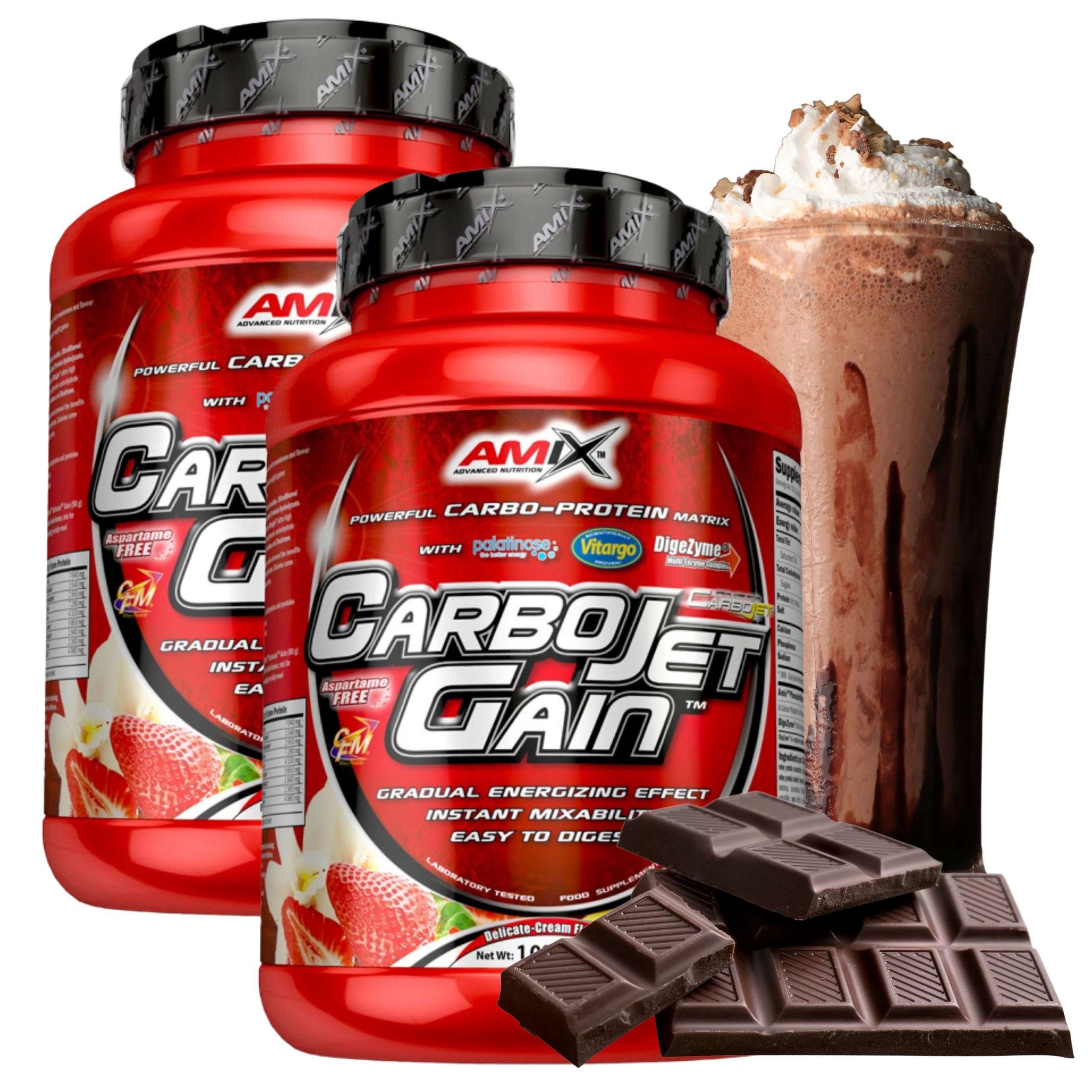 Amix Carbojet Gain Doplněk Stravy na bázi bílkovin Cfm Sacharidy Vitargo 2 x 1 kg