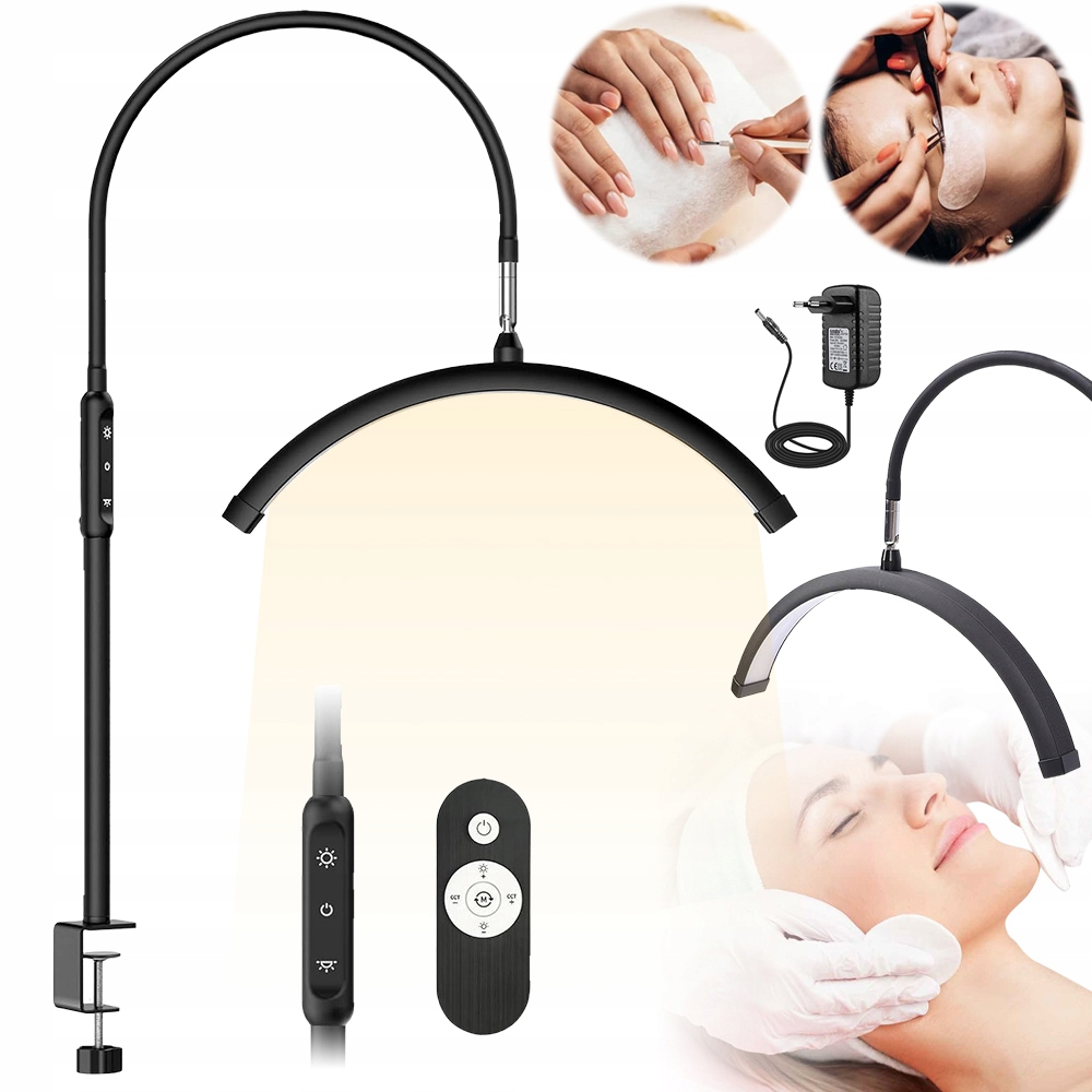 Led Stolní Kosmetická Lampa 20W Černá Pro Prodlužování Řas