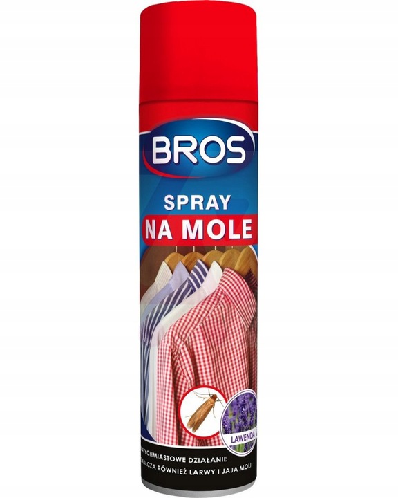 

Na mole odzieżowe Bros spray 150ml lawenda