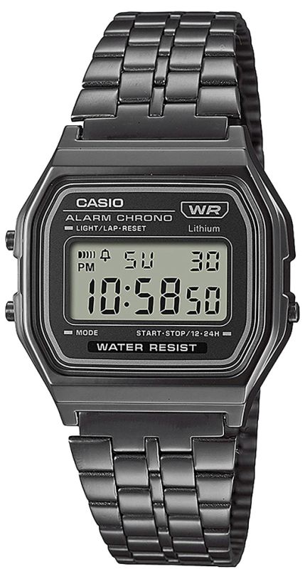 Originální Hodinky Casio Vintage A158WETB-1AEF Retro Módní Grafitové Box