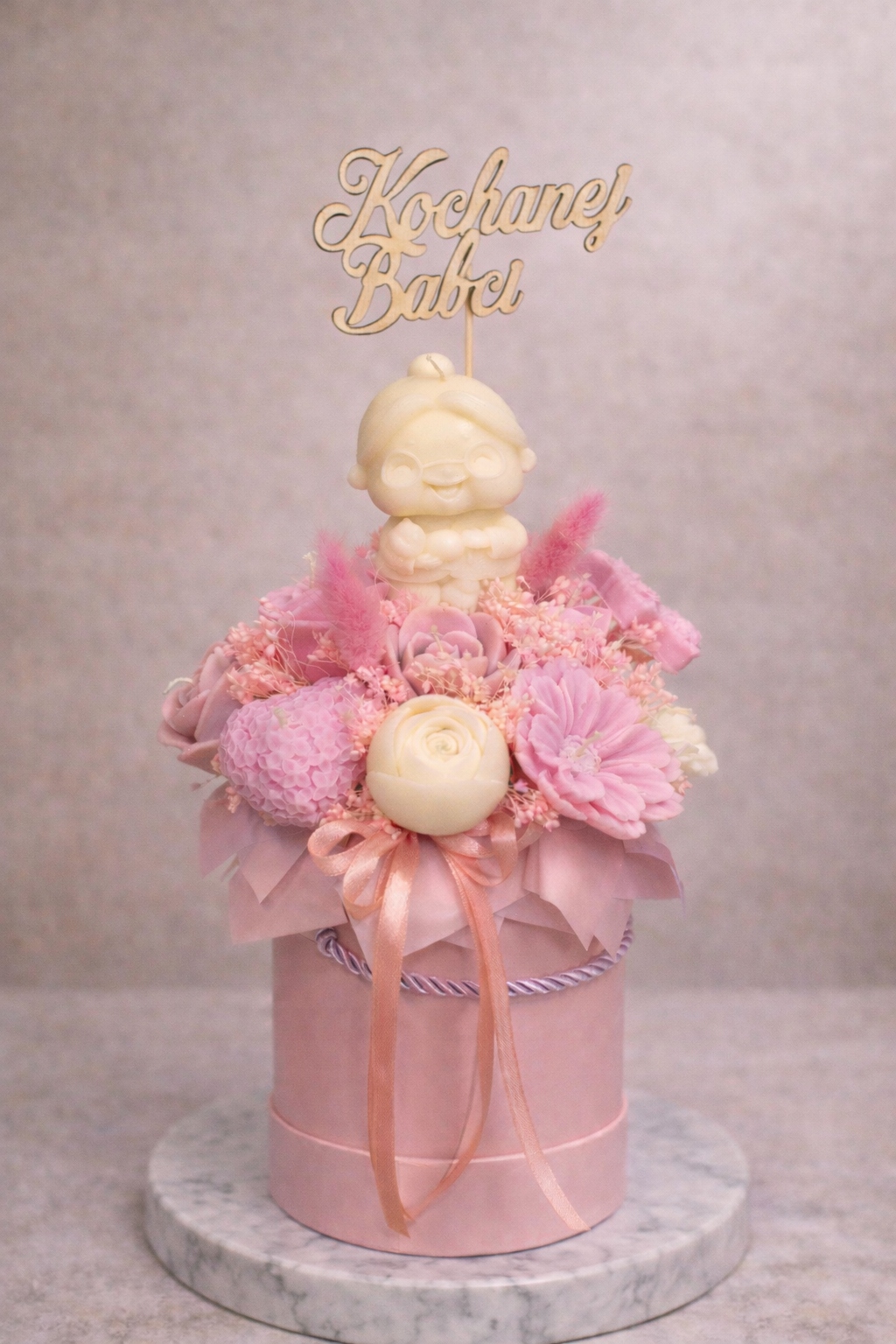 Dárek K Den Prarodičů Flower Box Ze Sójových Svíček Věčná Kytice