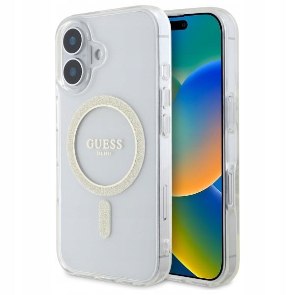 Guess Hardcase Etui Do Iphone 16 Plus 6.7 Do Magsafe Glitter Circle