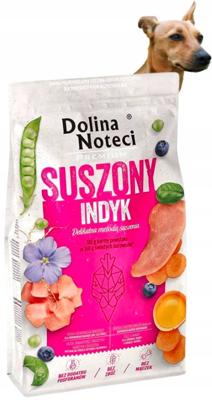 Dolina Noteci Premium suszona sucha karma dla psa Indyk 9 kg