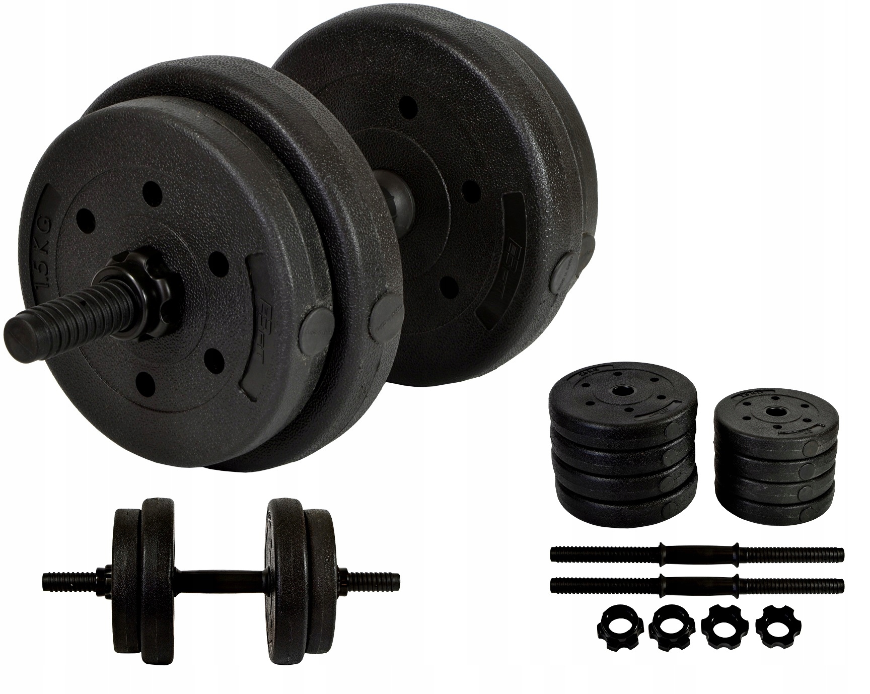 

Hantle 16g 2x8kg Hantla Zestaw Hantli Czarne