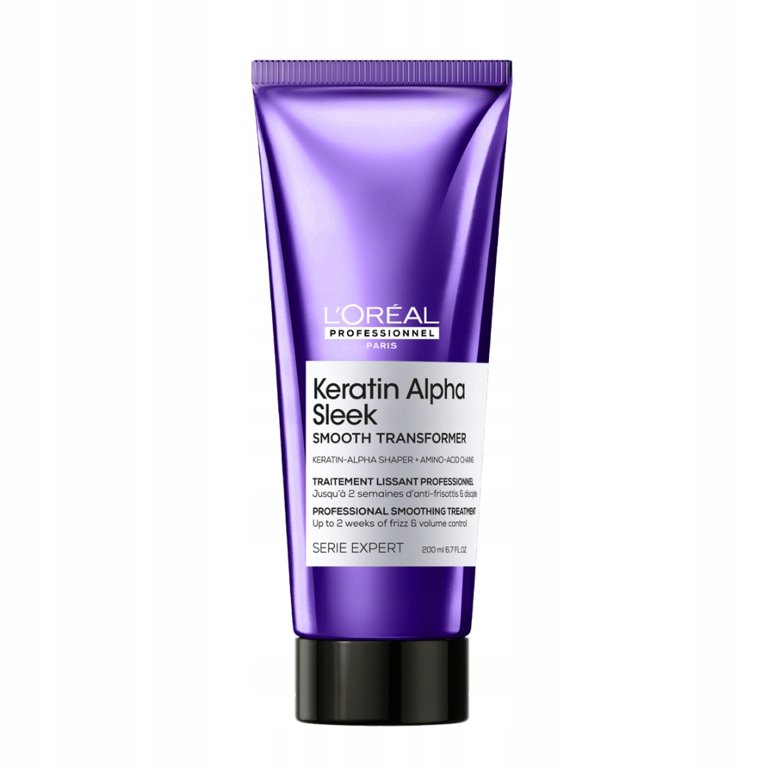 Loreal Keratin Alpha Sleek wygładzająca kuracja do włosów niesfornych 200ml