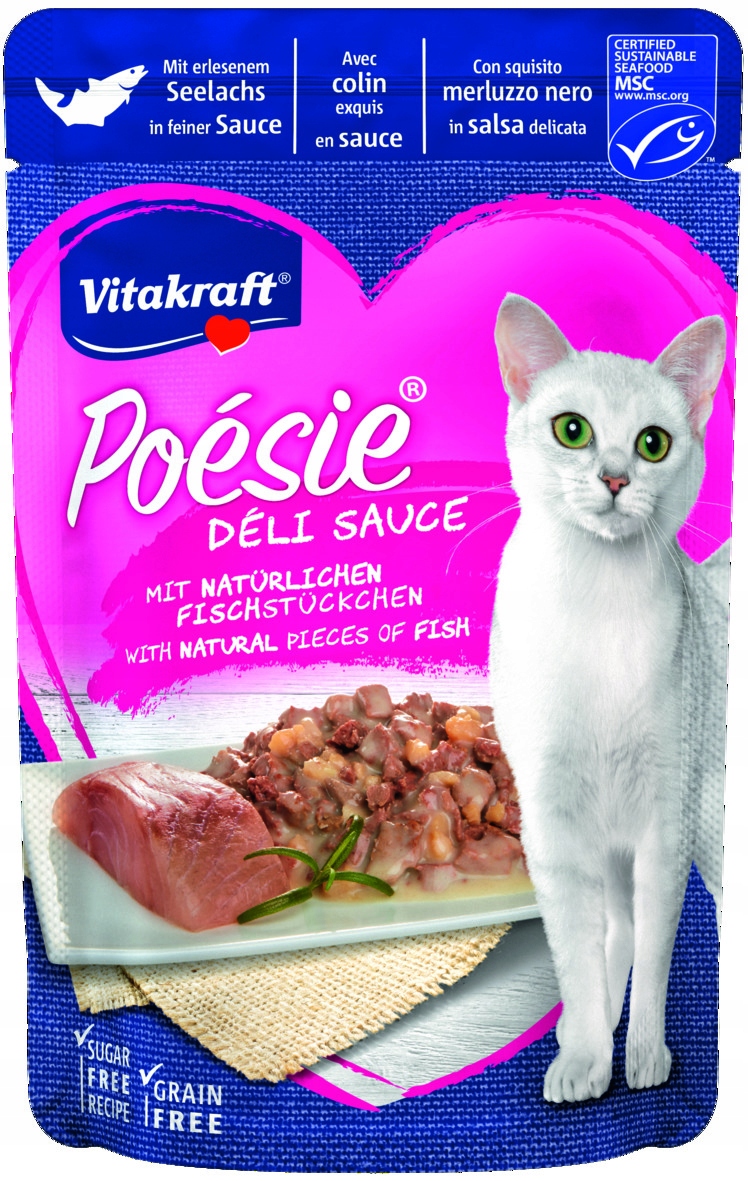 Levně 13X Vitakraft Poesie Deli Sauce treska tmavá 85 g