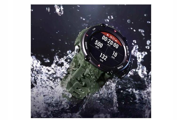 Amazfit T-Rex Smartwatch AMOLED GPS + GLONASS Water Resistance 5ATM Army Green Цвет зеленый