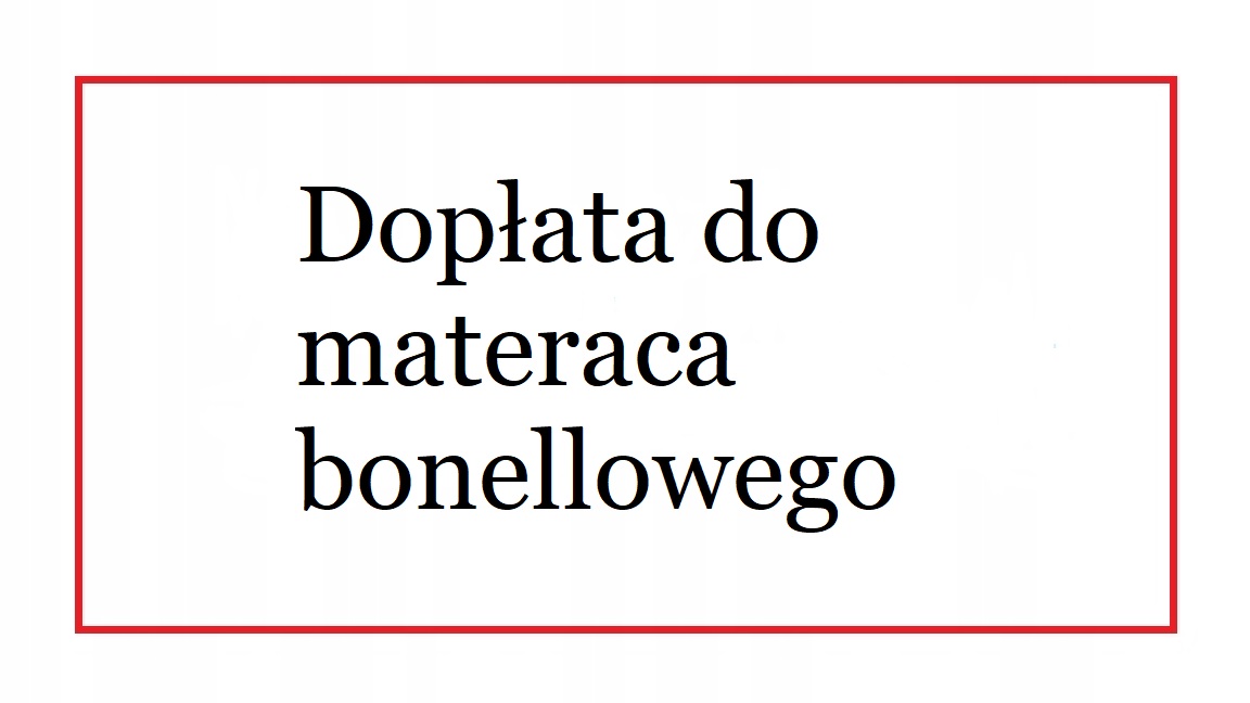 

Dopłata do sprężyny bonell