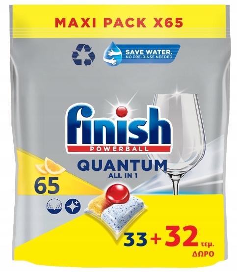 Finish, Quantum All in 1 Lemon Kapsule, 33+32 ks