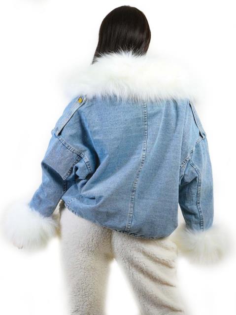 

Kurtka Jeansowa Z Futerkiem Katana Futerko Miś M