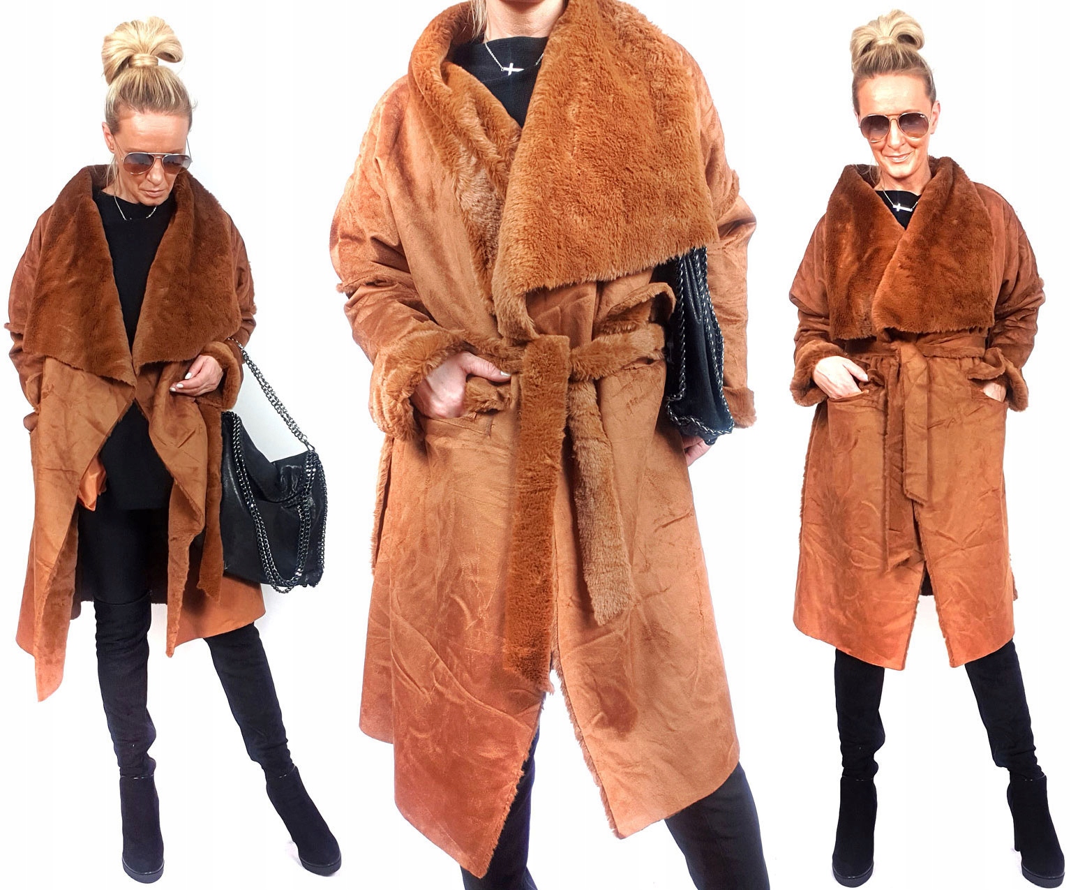 

Płaszczyk Futerko Eko Kożuch Zimowy Futro Luxury