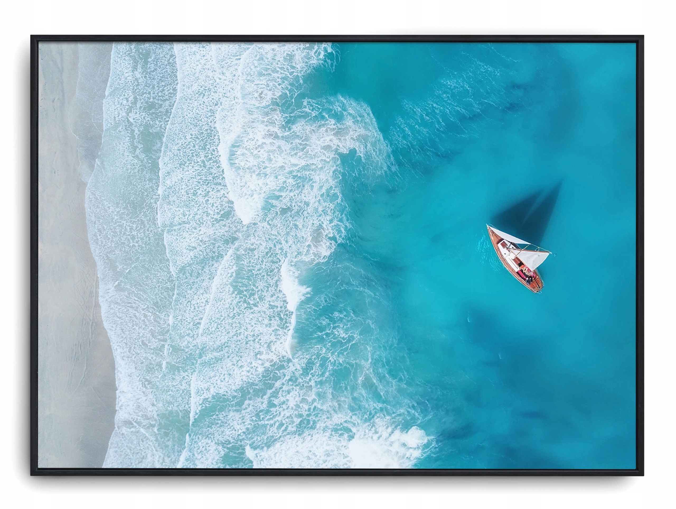 

Plakat r B2 70x50 cm Plaża Ocean Morze Woda Łodzie