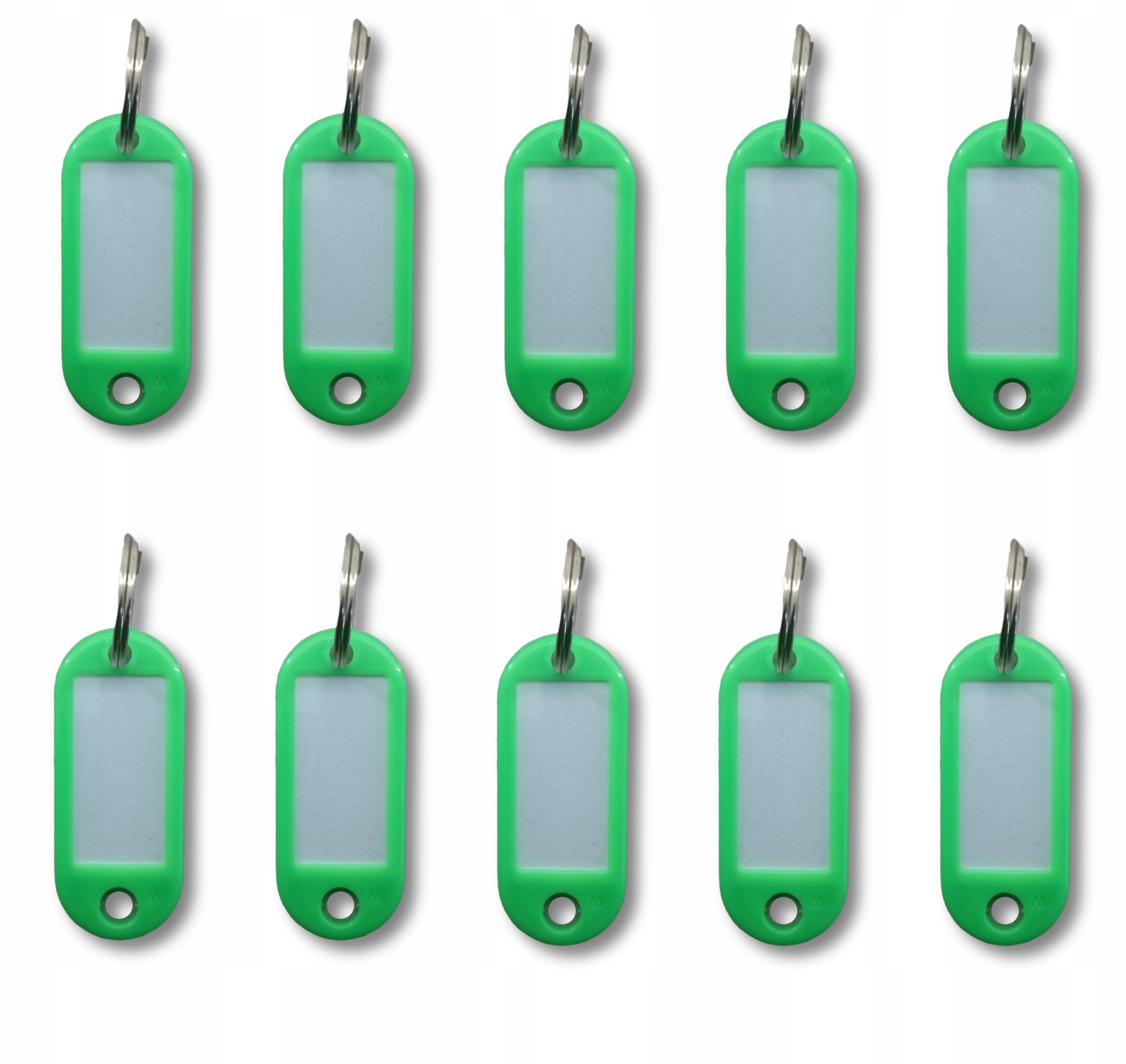 BRELOK identyfikator kluczy 10szt SELEDYNOWY
