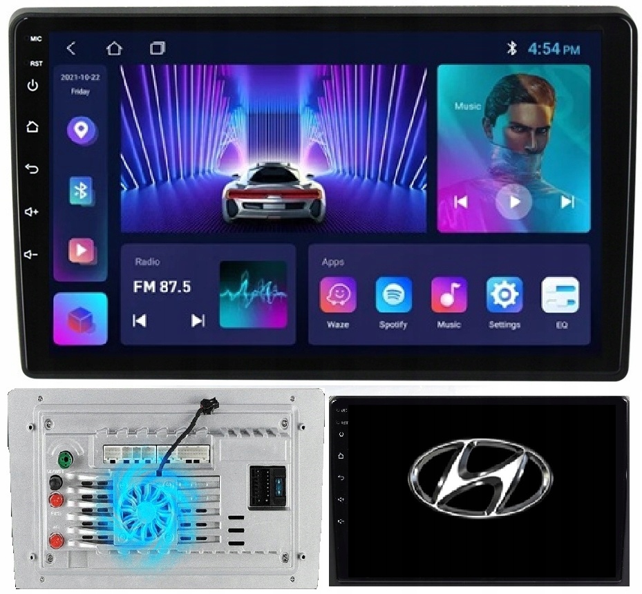 Radio Nawigacja Android Hyundai I40 2011-2017 Carplay Apple+kamera 2/64GB