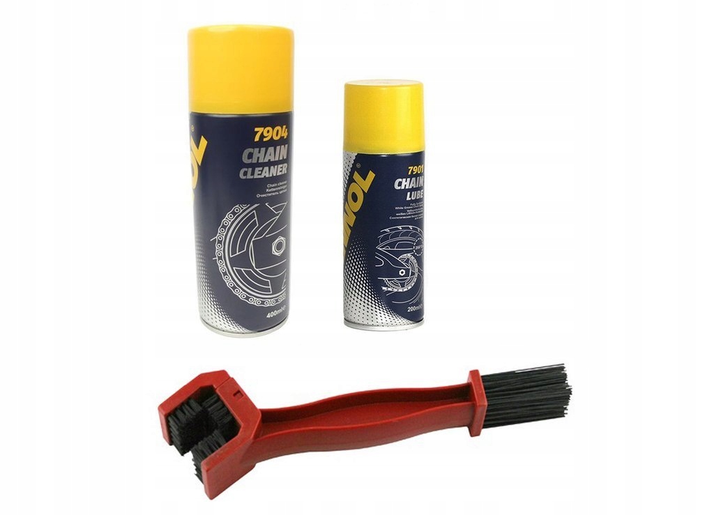 Zestaw czyszczenia i smarowania łańcucha szczotka