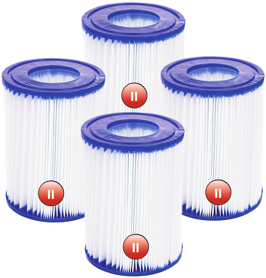

4x Filtr Do Pompy Basenu Bestway Wkład Typ II
