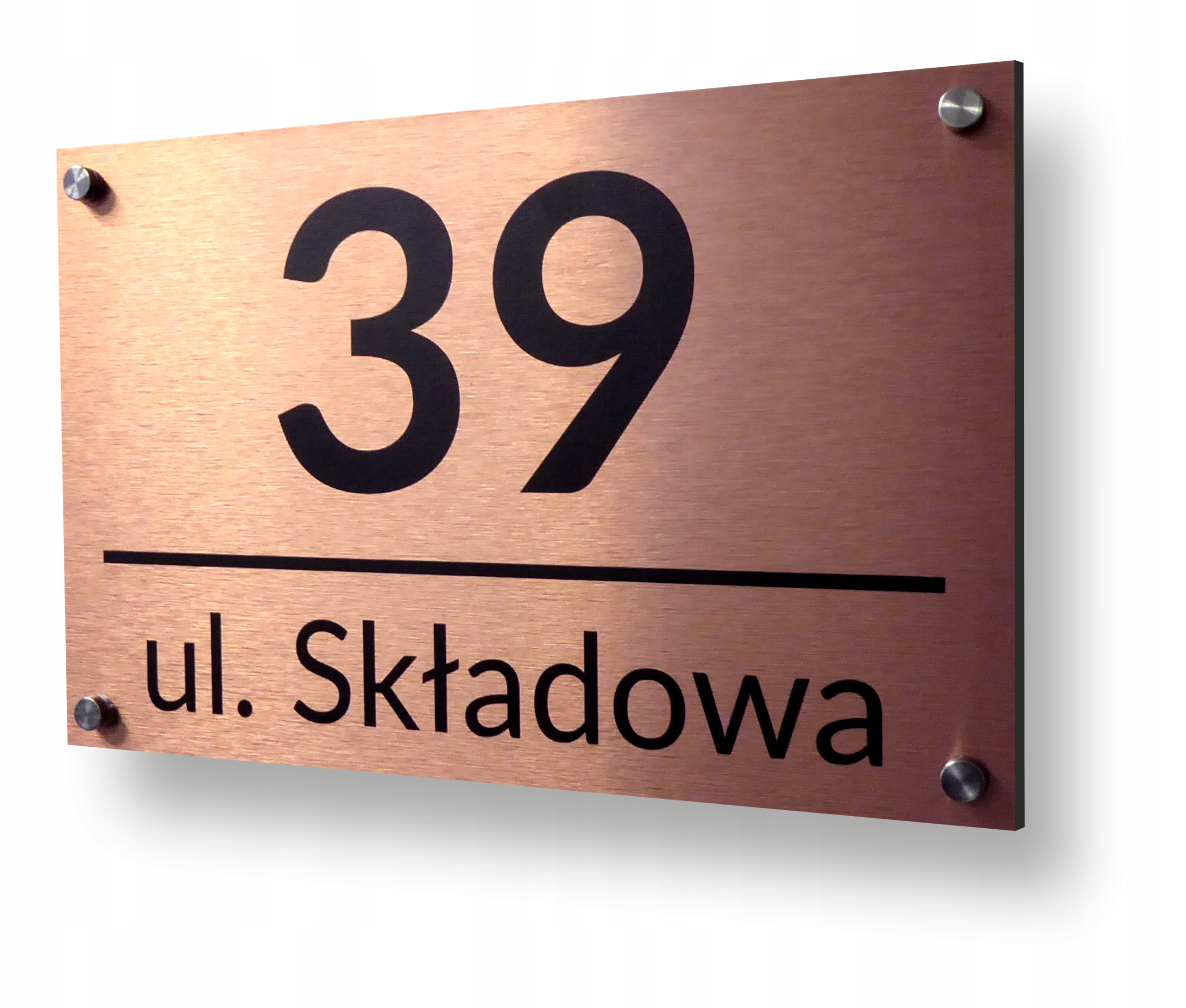 

Tabliczka Adresowa Miedziana Numer domu Dystanse