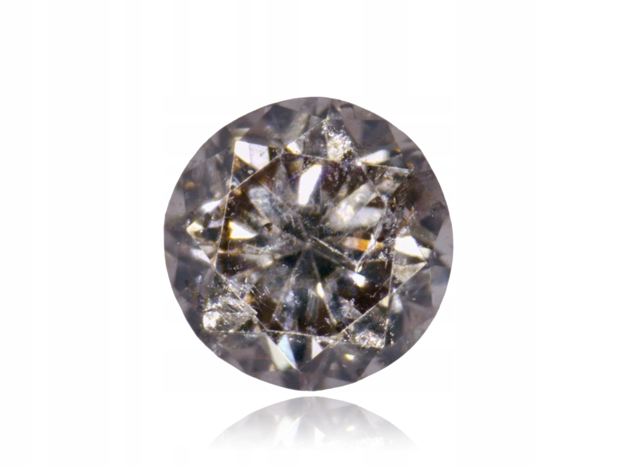 Přírodní Diamant 0.03ct Hnědý Briliant SI2 eCertifikát Wbd