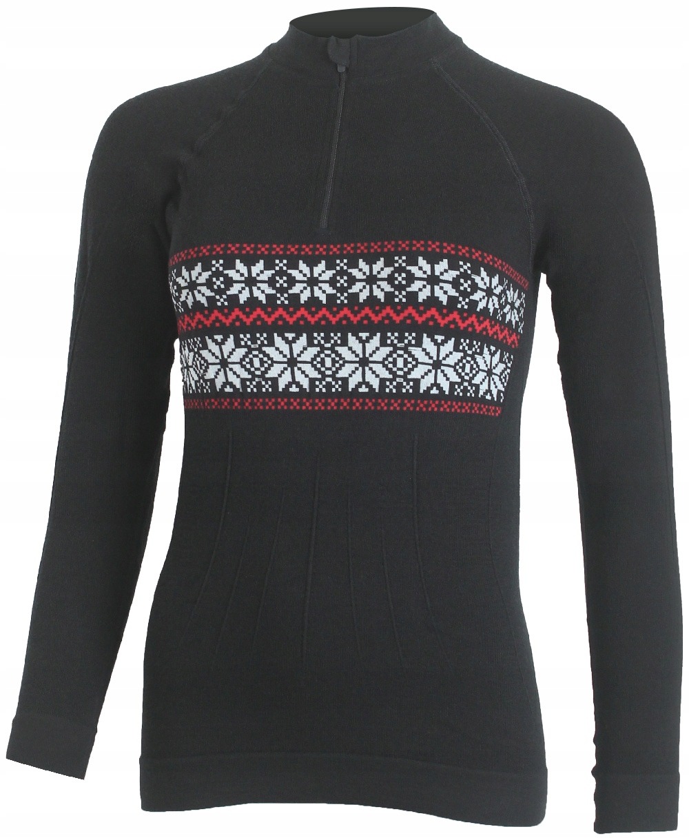 Mikina termoaktivní mikina Lasting Wigi 80% Merino Wool Černá (9N13) L/XL