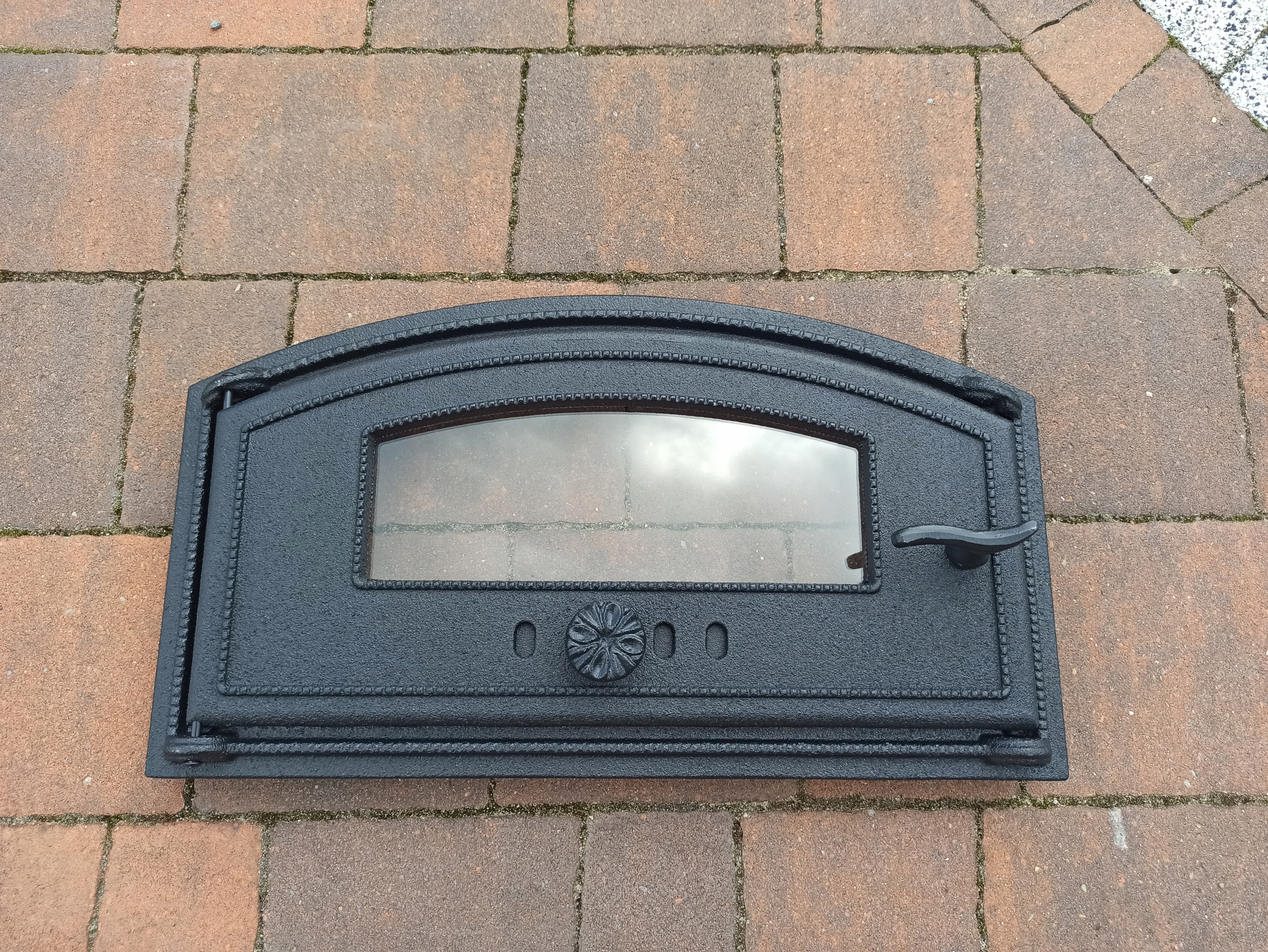 Drzwiczki żeliwne z szybą do pieca chlebowego, Pizzy Lewe Kod producenta do pizzy