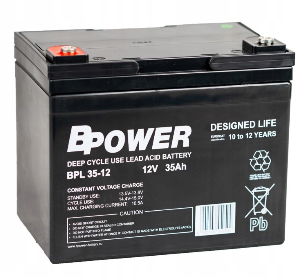 Akumulator Bpower BPL35-12 35Ah Agm 12V do alarmu Ups na 10-12lat