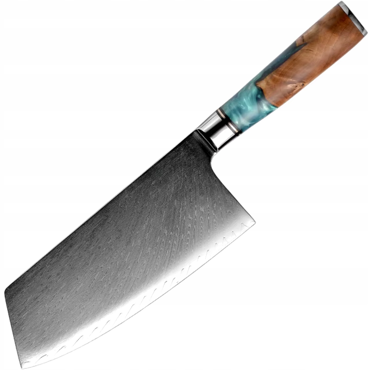 Damaškový kuchynský nôž Sh 39330 Cleaver/Modrá KP-39330