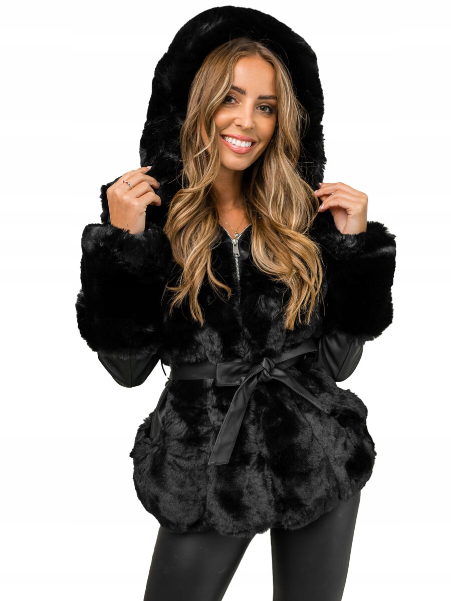 Kurtka Zimowa Z Kapturem Czarna 11Z8079 Denley_xl