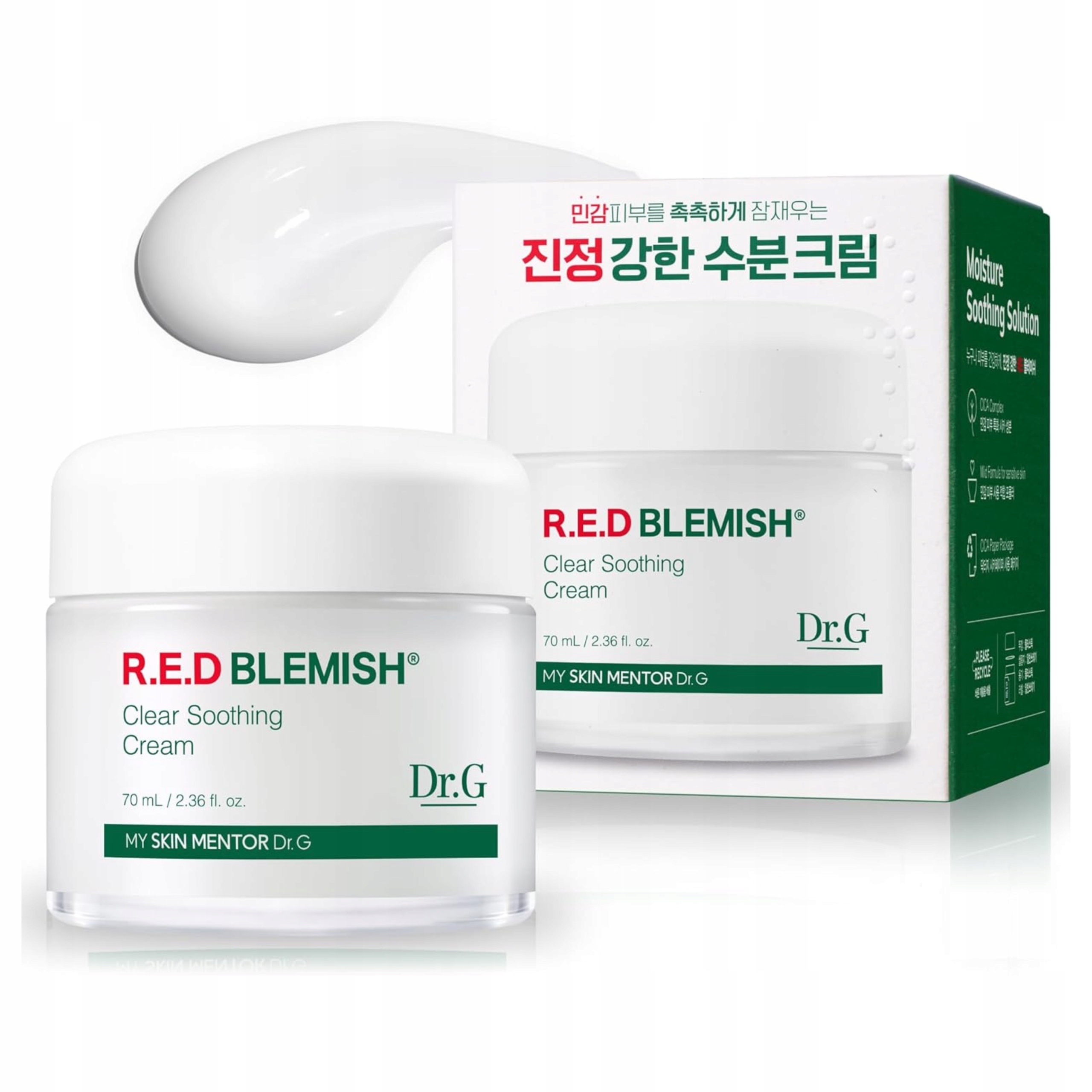 Doctor.G Red Blemish Clear Soothing Cream, 70 ml – zklidňující krém na obličej