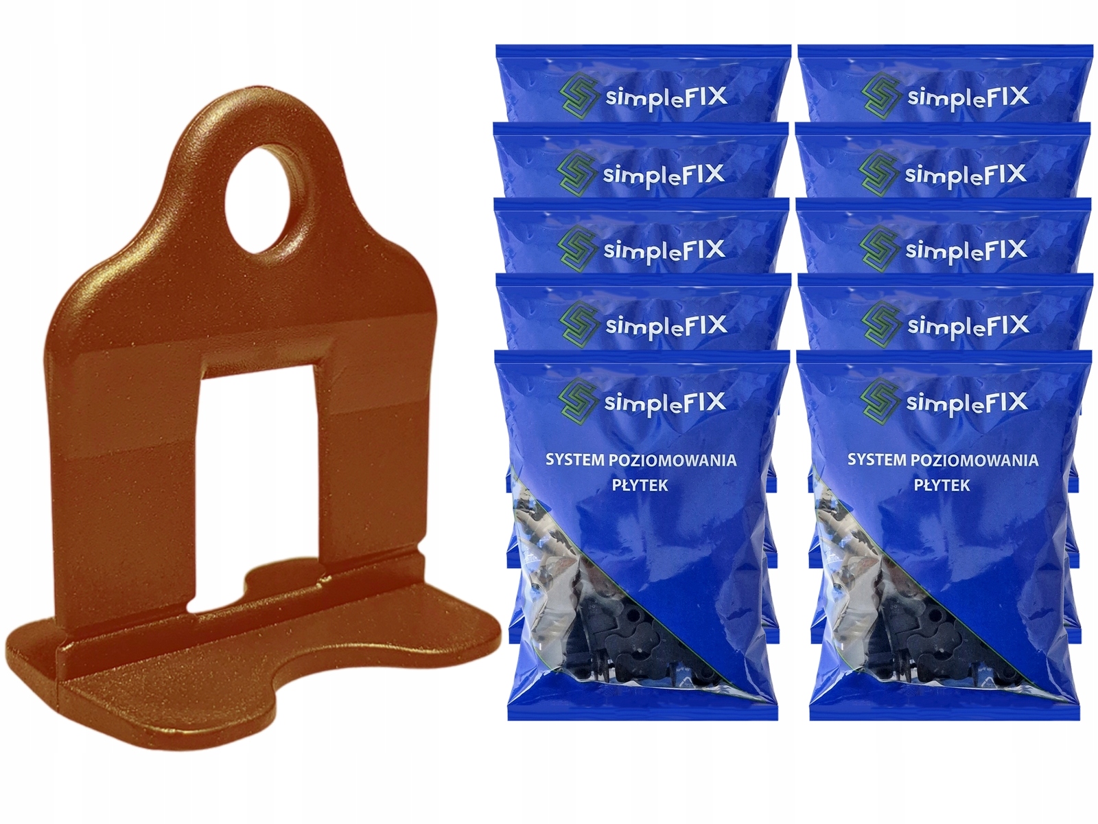 Systém Vyrovnávání Dlaždic Simplefix 1000 Klipsů 2 mm Polský Produkt