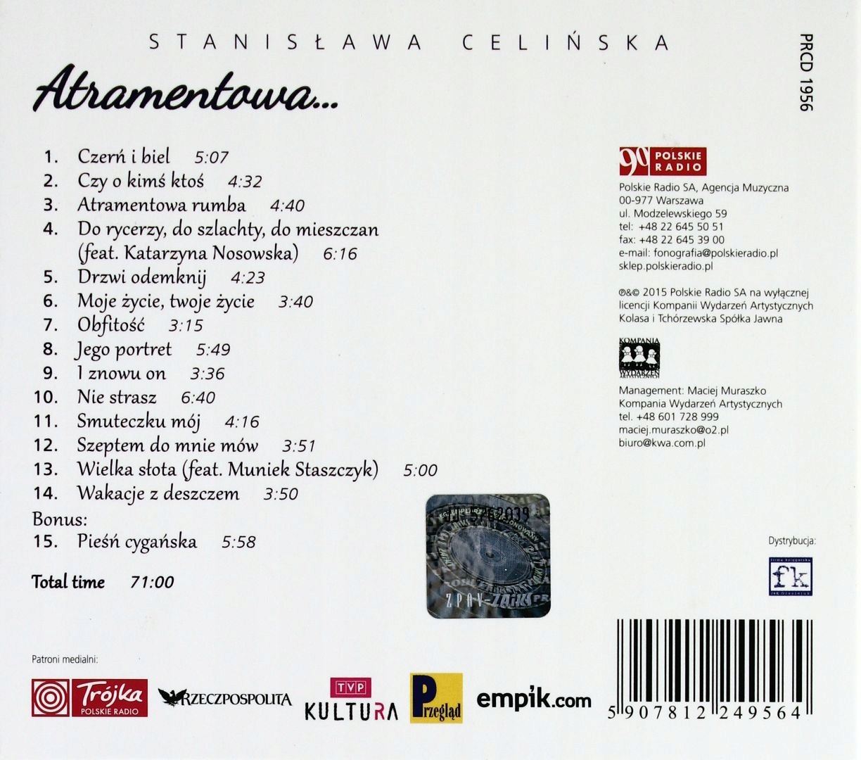 

Celińska Stanisława: Atramentowa (CD)