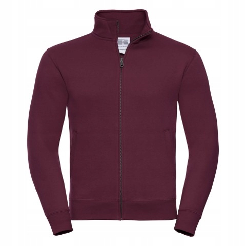 Pánská mikina Authentic Sweat Jacket Russell Burgund XL