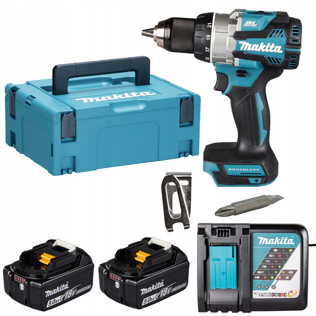 Wiertarko-wkrętarka Makita DDF489RTJ 18V Lxt 73Nm Bl Xpt 2x5Ah walizka