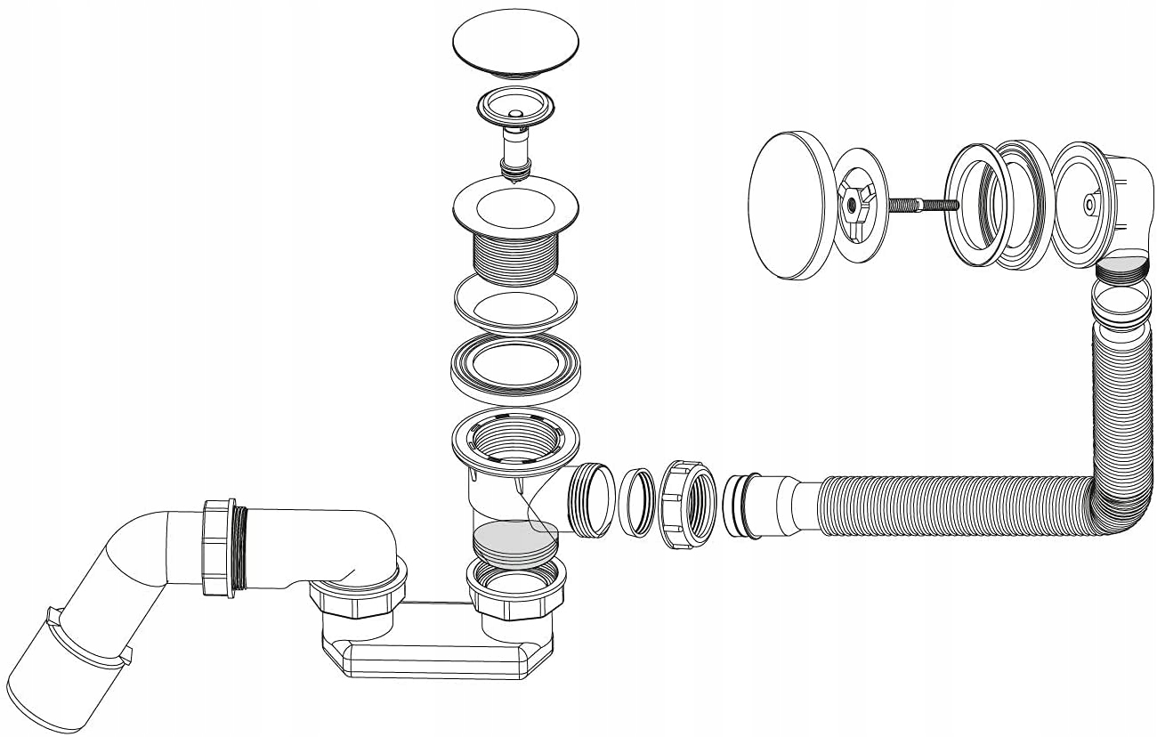 Syfon do wanny klik-klak chrom czyszczony od góry Kod producenta 2645