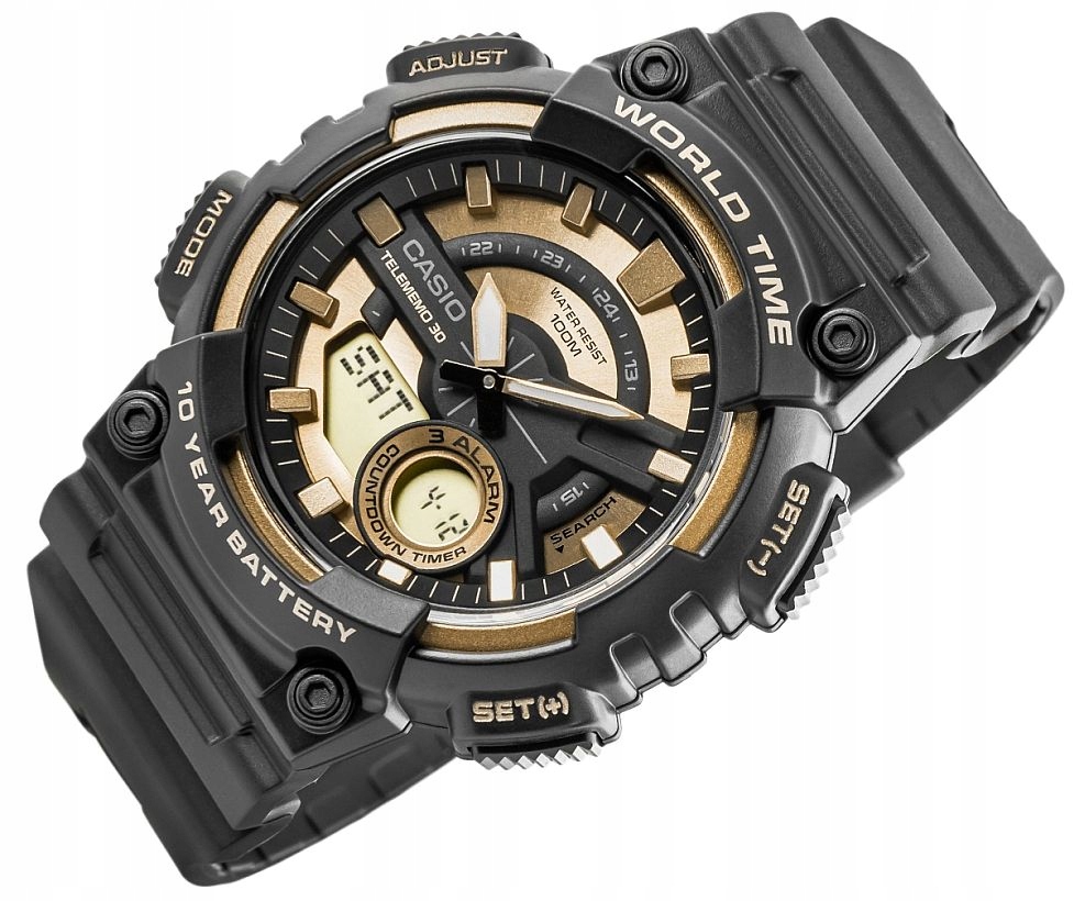 Sportovní Hodinky Pro Mládež S Telememo Casio AEQ-110BW-9A WR100 Alarm +box