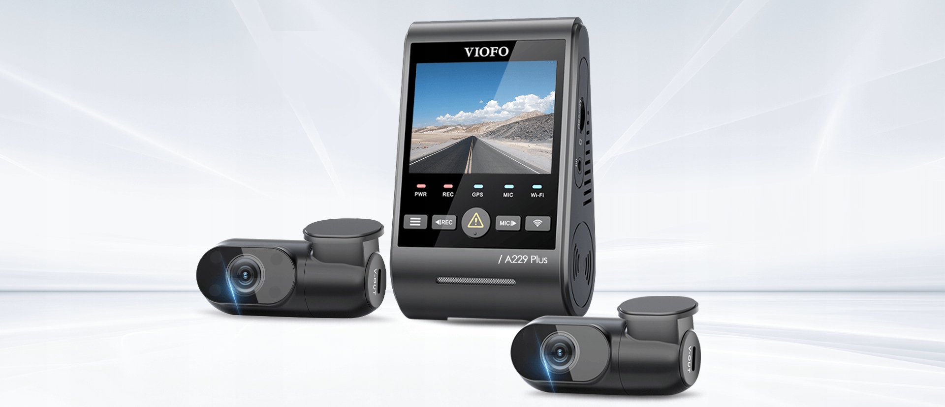 VIOFO A229 PLUS 3CH REJESTRATOR 2K PRZÓD TYŁ WNĘTRZE FHD GPS BT + 128GB ACC Model A229 PLUS 3CH-G