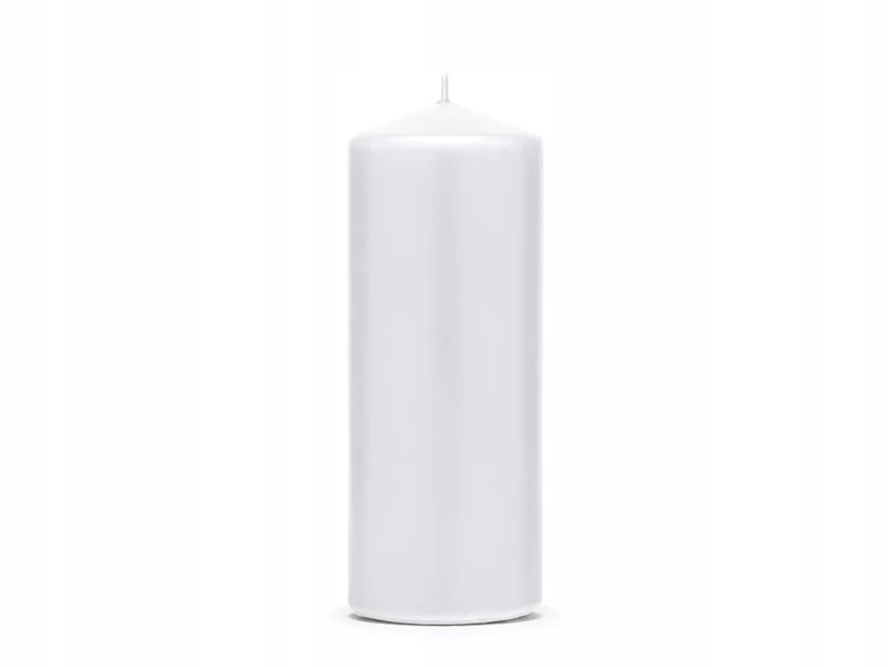 

Świeca Klubowa matowa biała na Komunię 15cm x 6cm