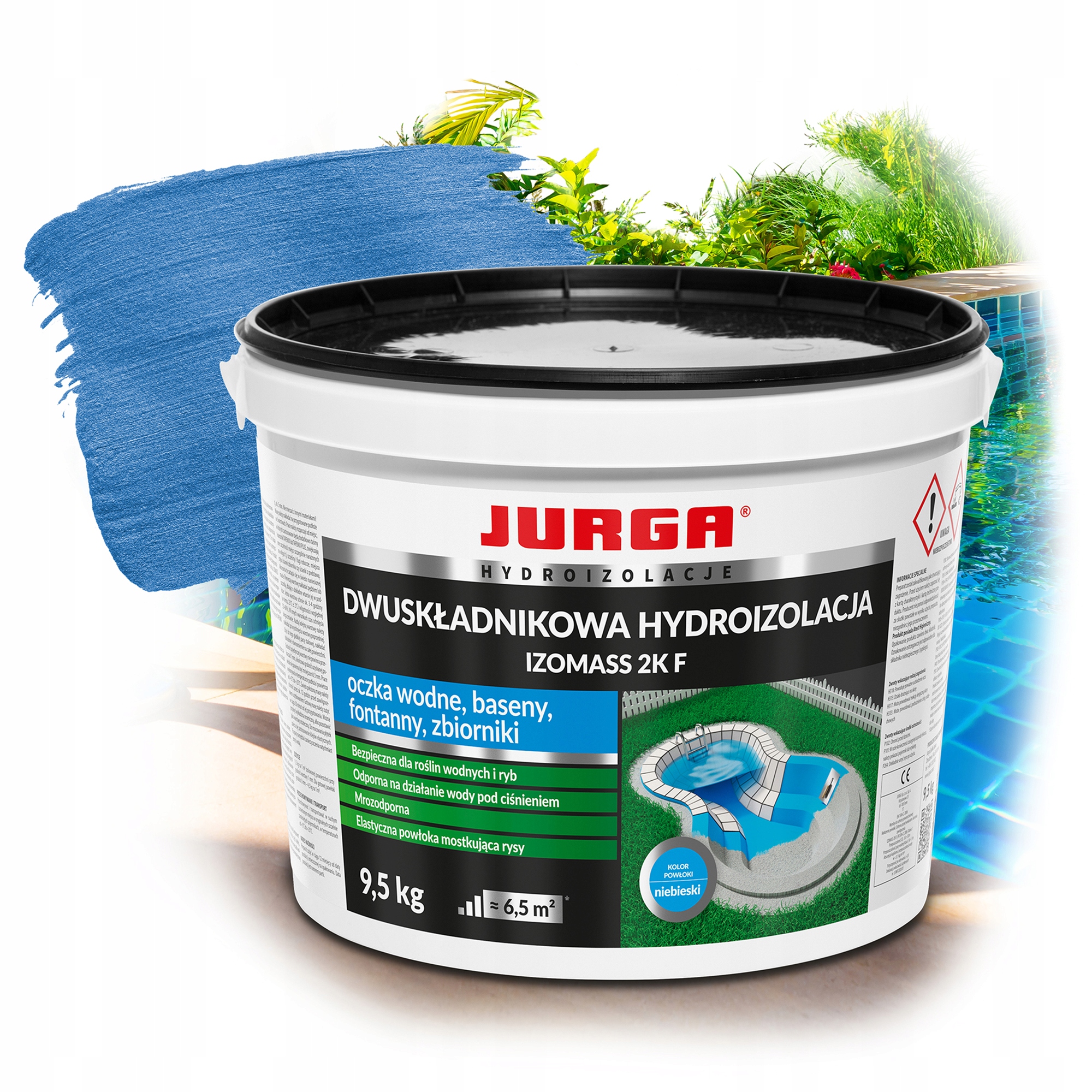 Izomass 2KF Szlam Hydroizolacyjny uszczelniający Dwuskładnikowy 9,5 kg