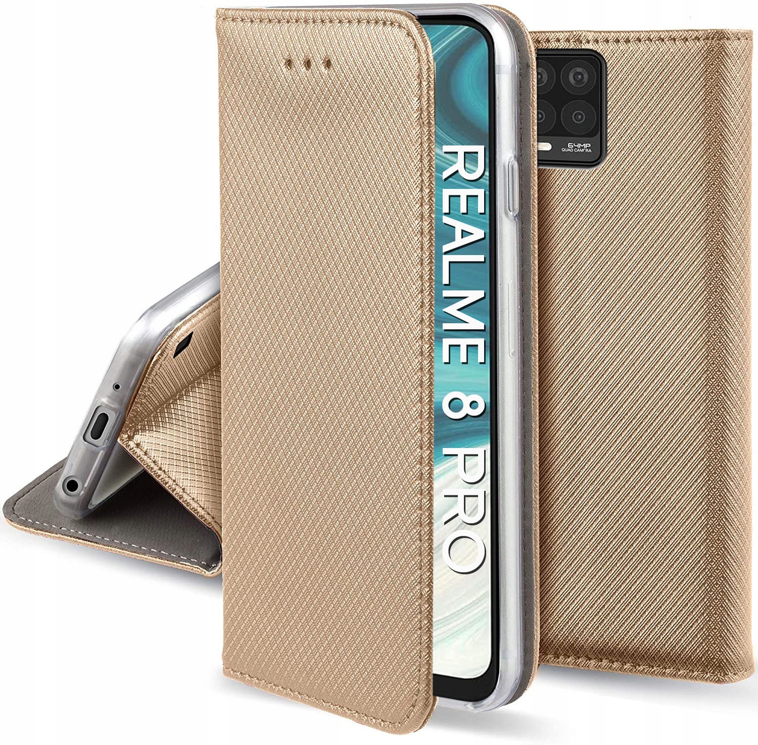

Etui do Realme 8 8 Pro Smart Magnet Case Szkło