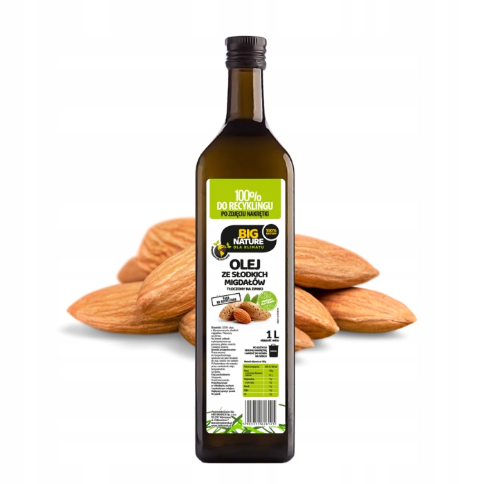 Olej ze sladkých mandlí lisovaný za studena 1L Big Nature