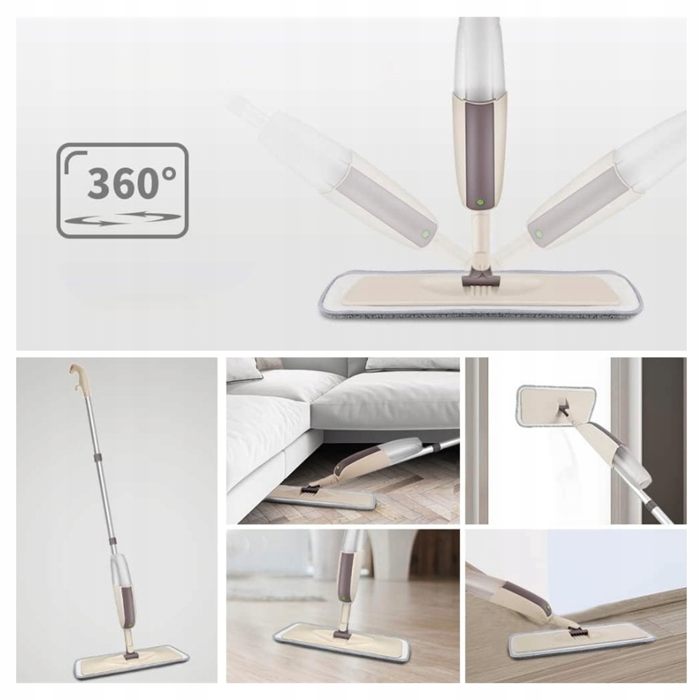 Levně Mop S Rozprašovačem Vody 98 CM Pro Dřevěné A Laminátové Podlahy 400 ML