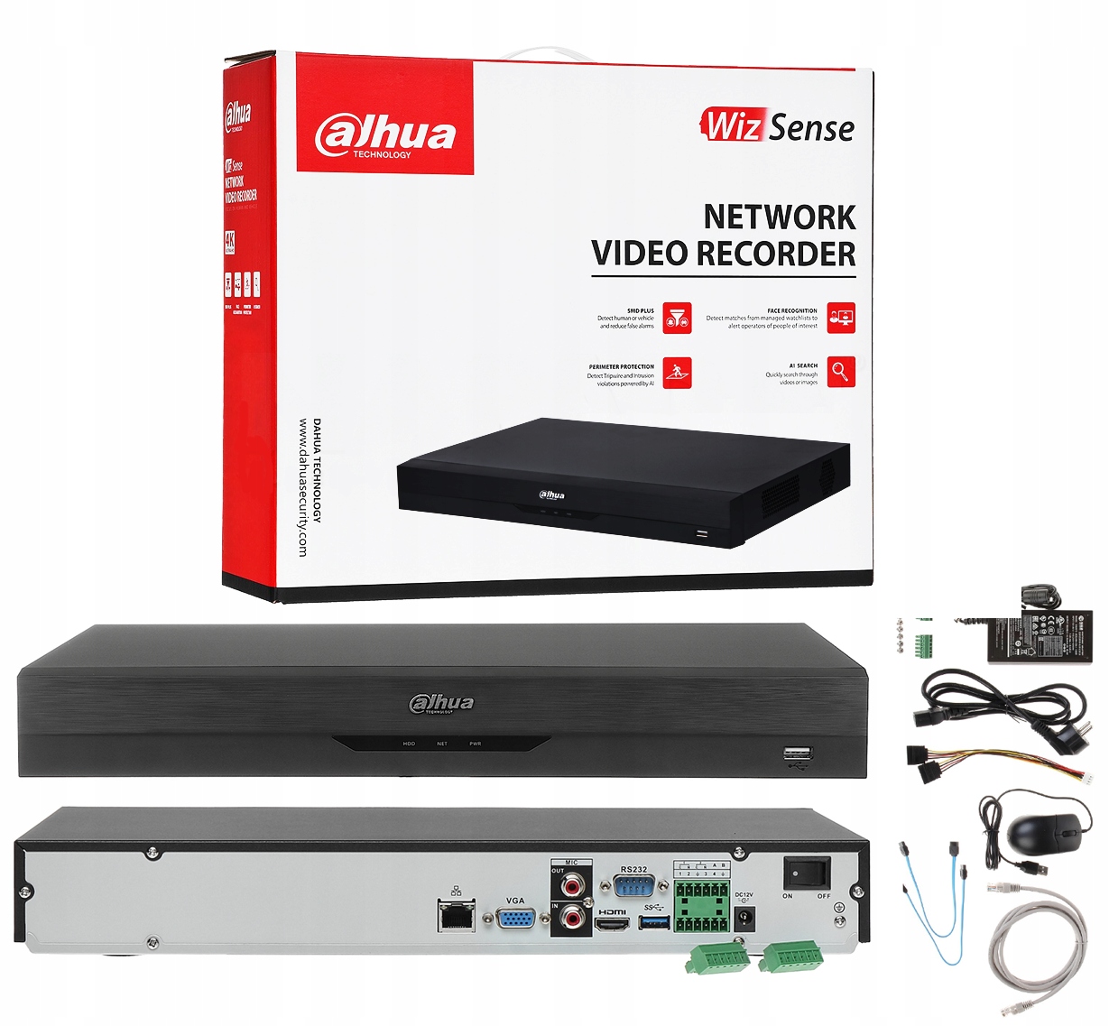 Rejestrator Ip Dahua NVR5216-EI Wizsense 16 kanałowy Analityka Acupick