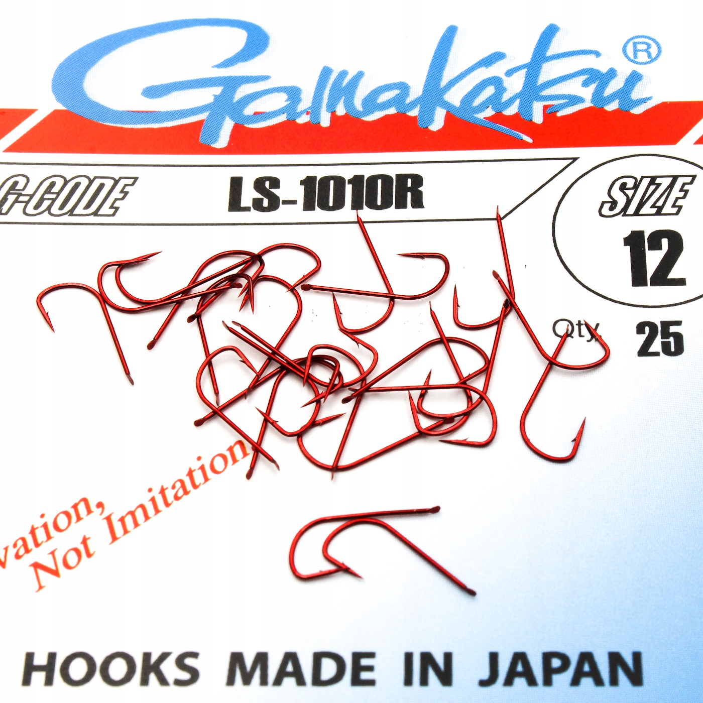 Haczyki Gamakatsu LS-1010 r.12 25szt Red