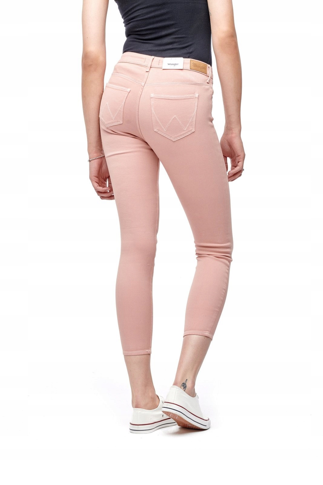 Dámské úzké nohavice džíny Wrangler Skinny Crop Paradise Pink W28MJTXLD 31/32